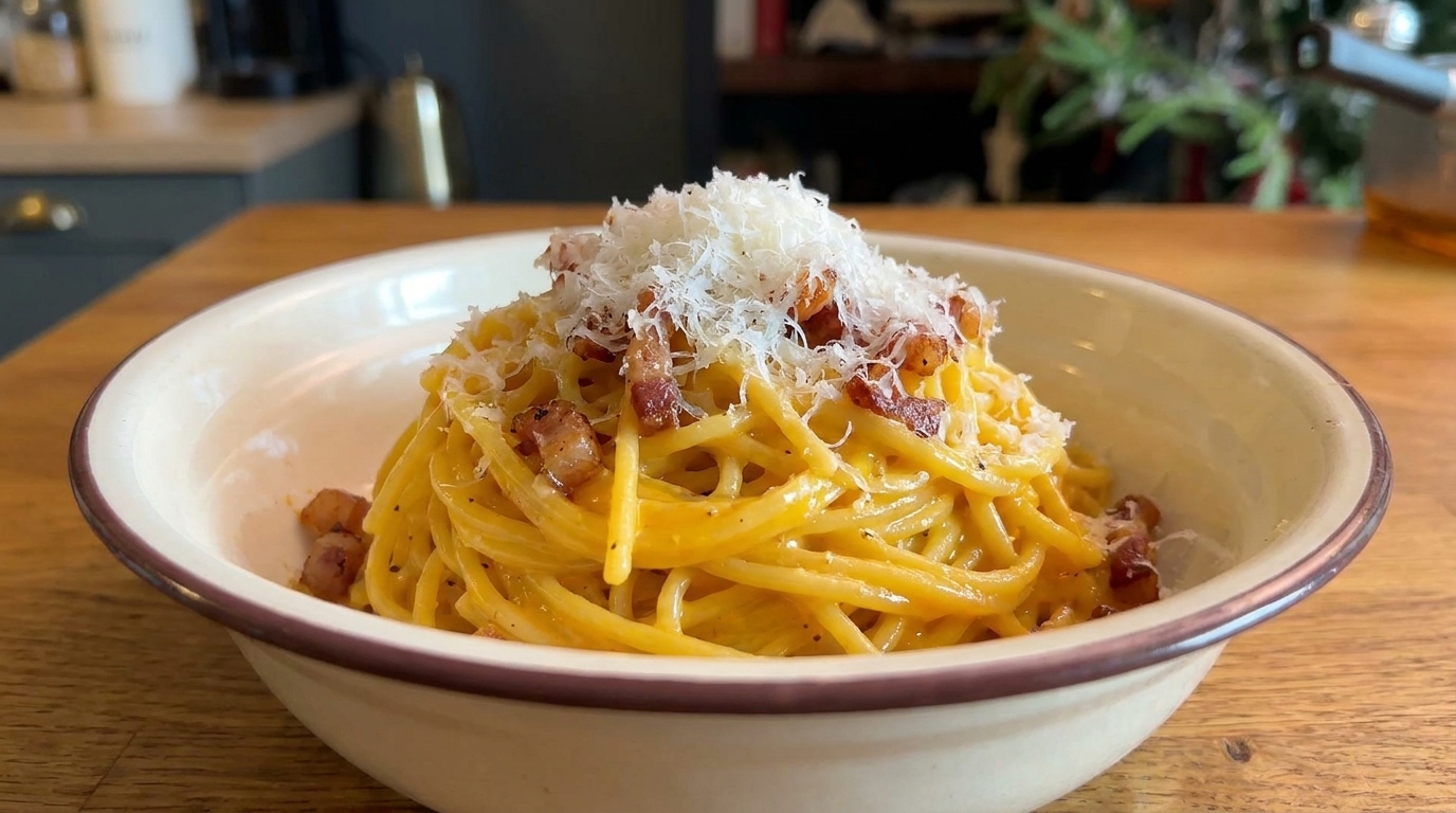 Authentische Spaghetti alla Carbonara nach römischer Art