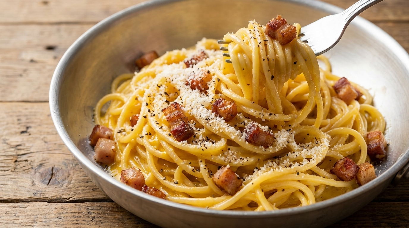 Klassische Römische Carbonara (Pasta alla Carbonara)