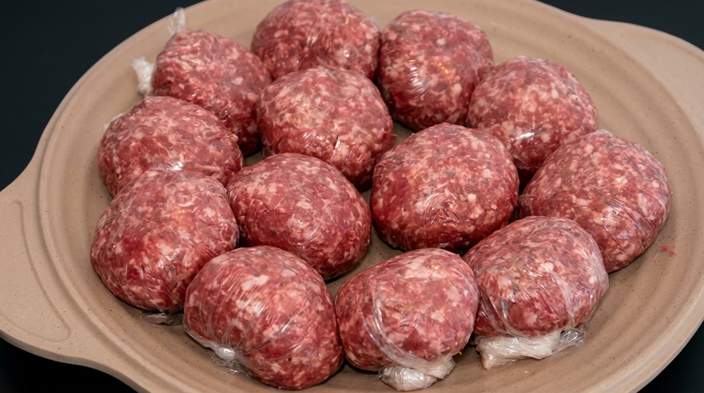 Perfekte selbstgemachte Rindfleisch Burger Patties
