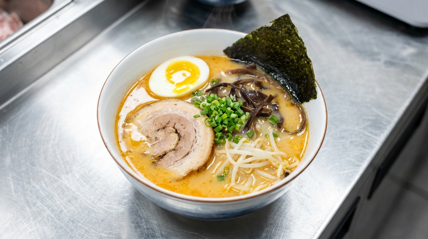 Authentische Tonkotsu Miso Ramen