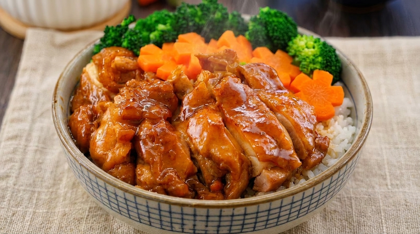 Yoshinoya-Style Hähnchen-Reisschale