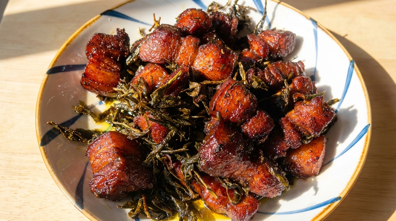 In Tee geschmorter Schweinebauch (Cha Xiang Rou)