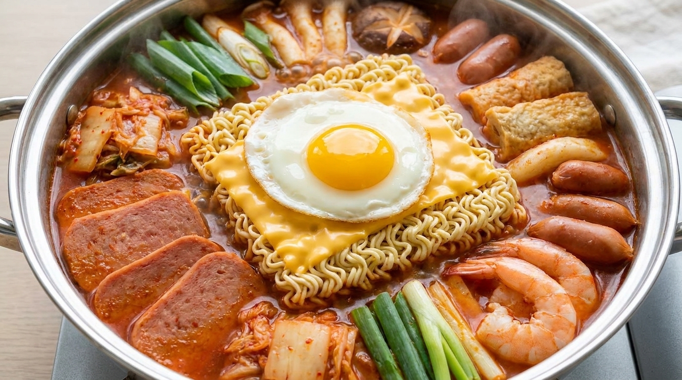 Klassischer koreanischer Armeeeintopf (Budae-jjigae)