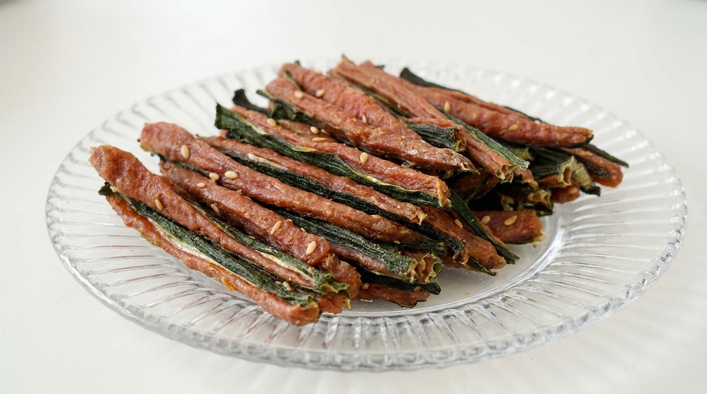 Getrocknete Okra-Hähnchen-Leckerlis für Haustiere