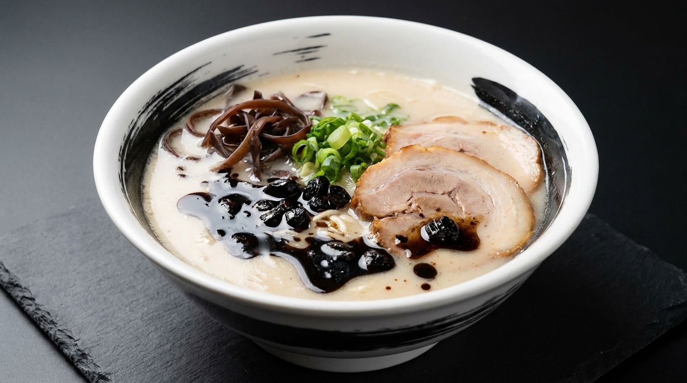 Authentisches Mayu: Schwarzes Knoblauchöl für Tonkotsu Ramen