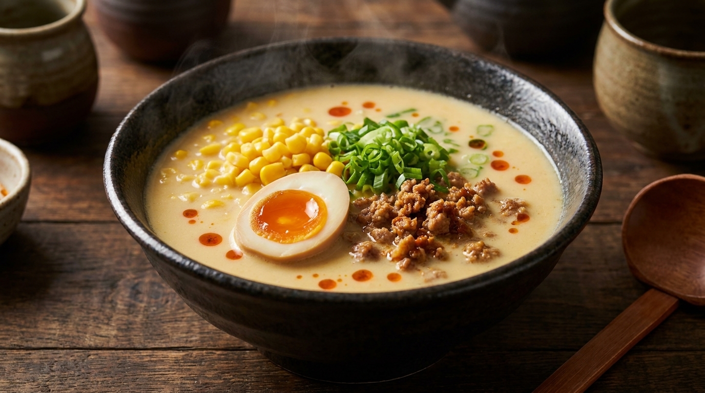 Cremige Sojamilch-Miso-Ramen (Tanyu Ramen)