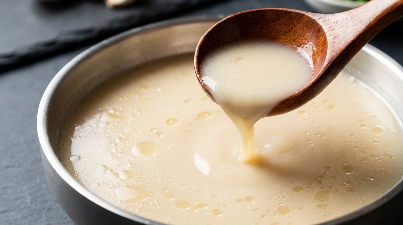 Cremige japanische Tonkotsu-Brühe (Ramen-Basis)