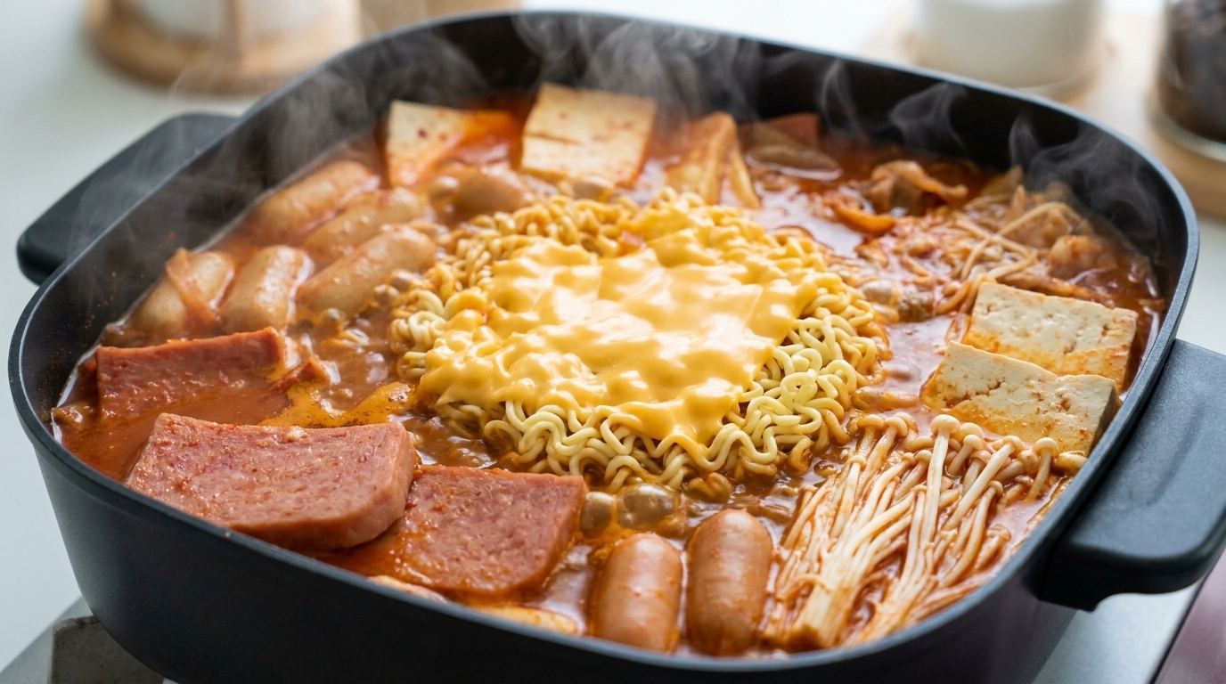 Authentischer Koreanischer Army Stew (Budae Jjigae)