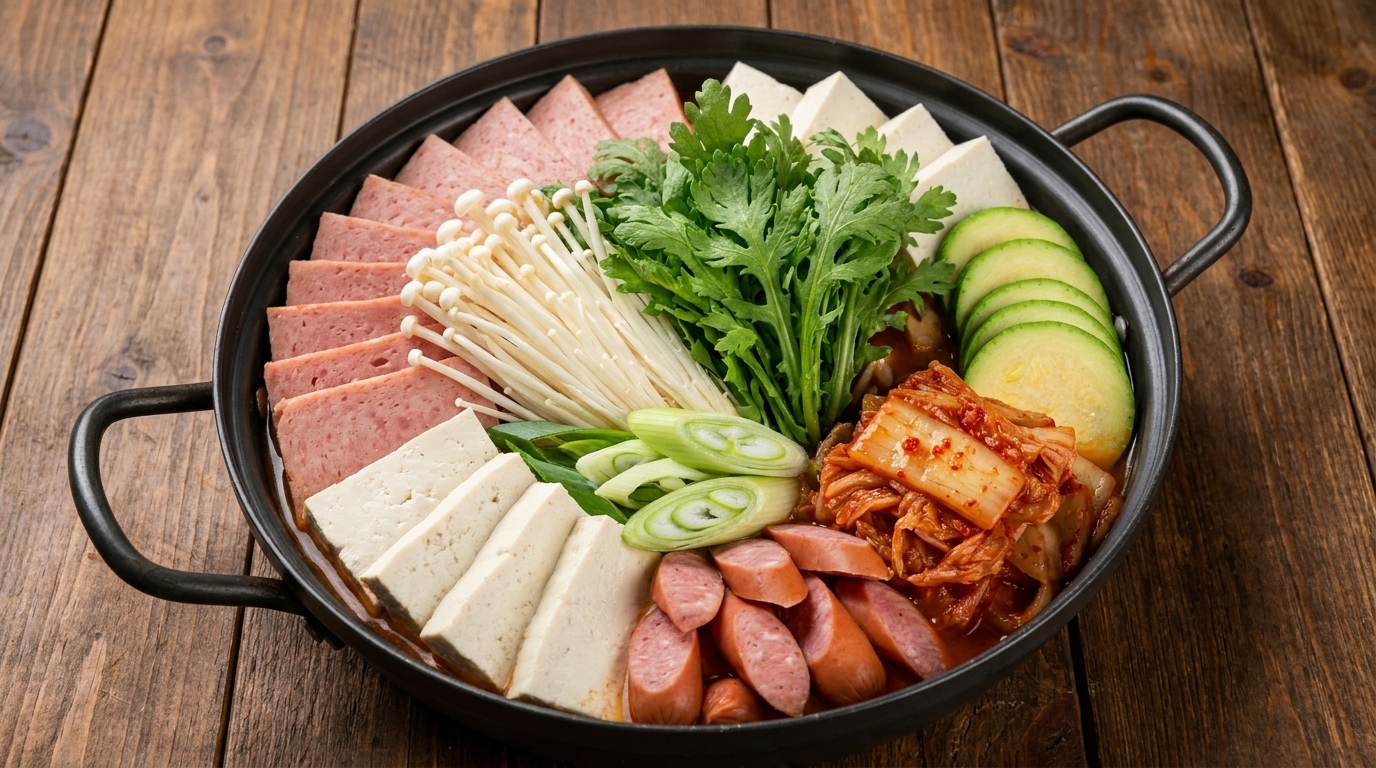 Authentischer Budae-jjigae: Der ultimative koreanische Armeeeintopf
