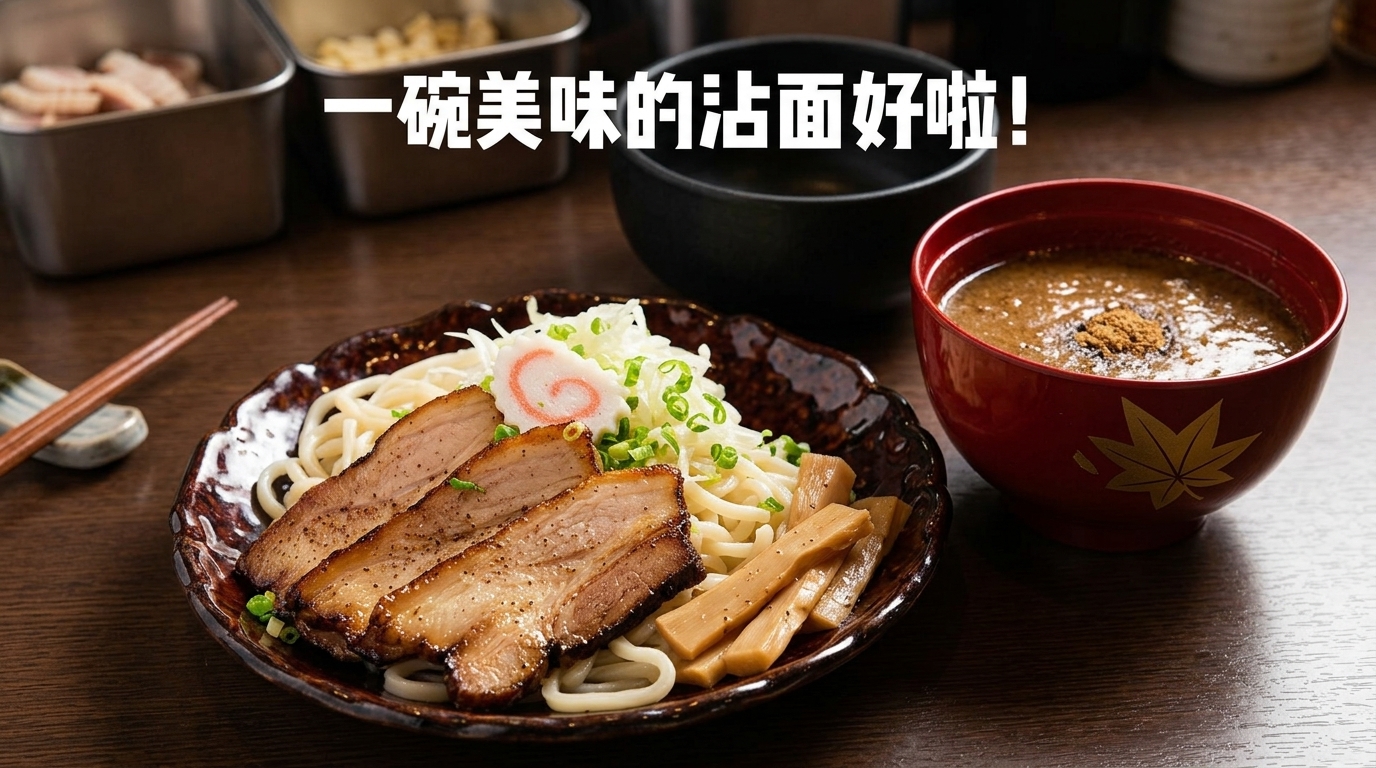 Authentisches Gyokai Tsukemen (Japanische Dipping-Ramen mit herzhafter Fischbrühe)