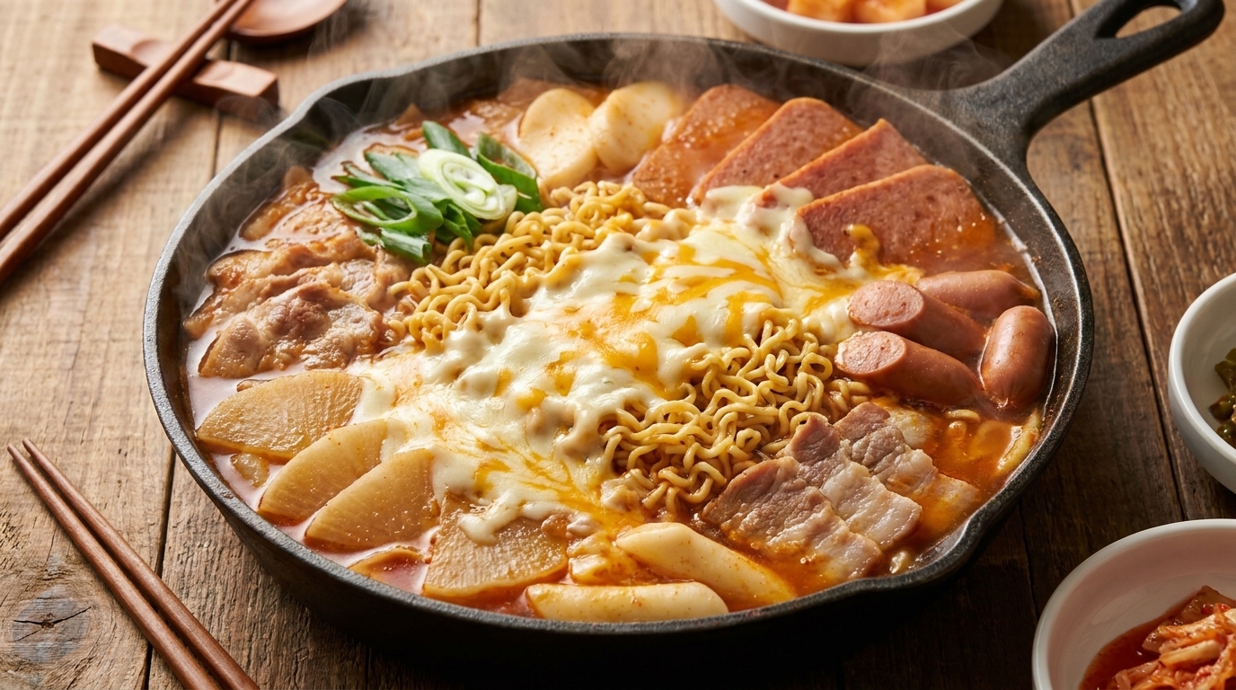 Einfacher Koreanischer Armee-Eintopf (Budae Jjigae)