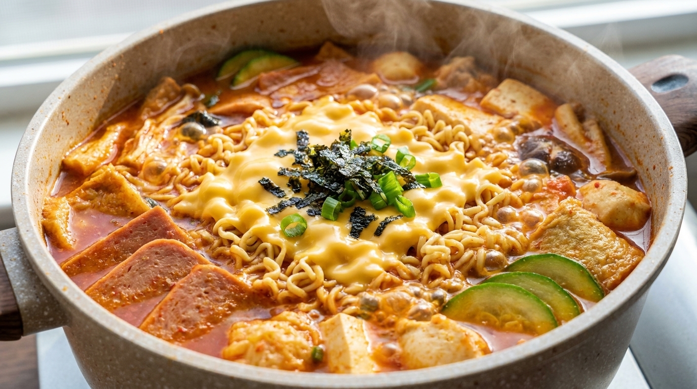 Klassischer Koreanischer Armeetopf (Budae-jjigae)