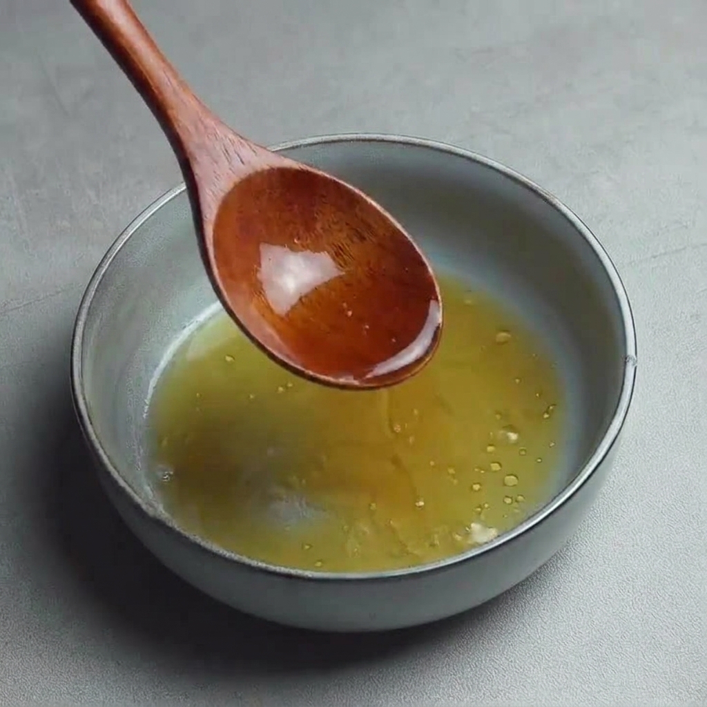 Gekochte Ramen-Nudeln werden vorsichtig in eine Keramikschüssel mit dunkler, auf Shoyu basierender Suppe gegeben.