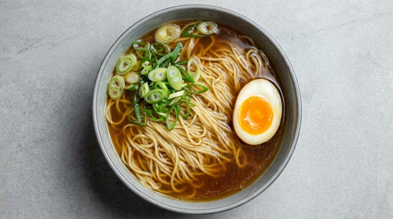 Schnelle selbstgemachte Shoyu Ramen