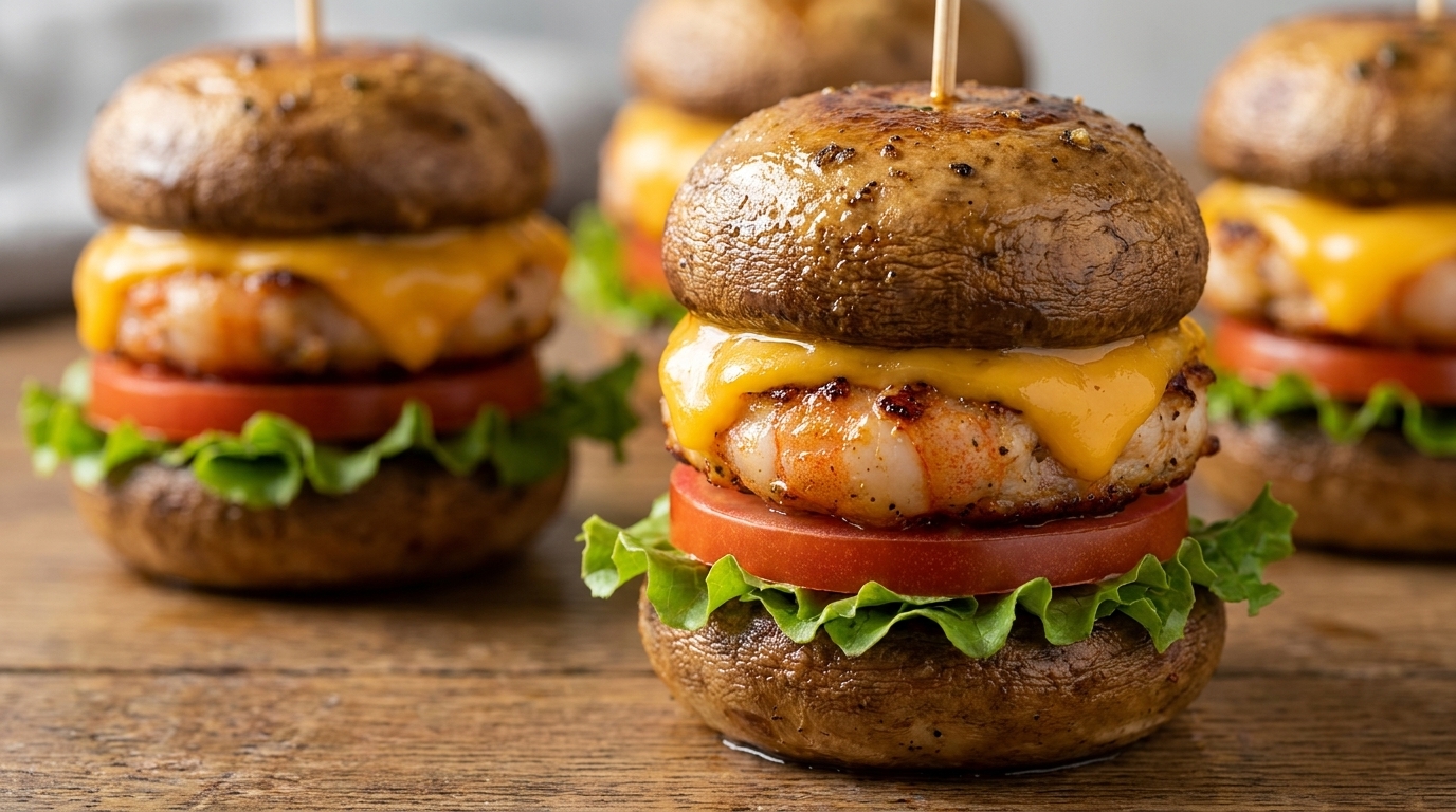 Mini-Champignon-Garnelen-Slider