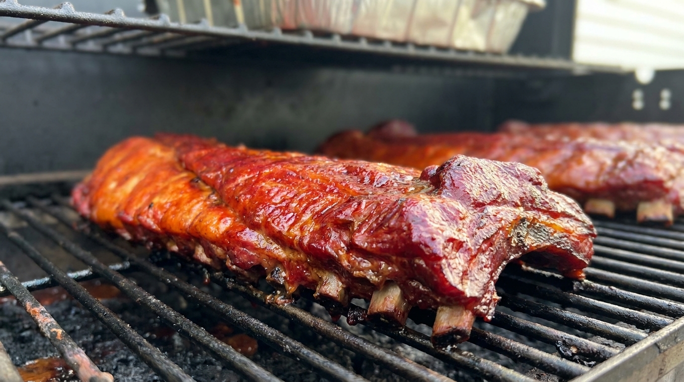 Klassische amerikanische Smoked Ribs