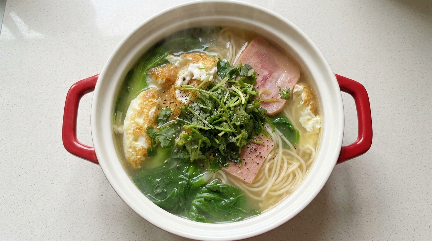 Einfache Nudelsuppe aus Resten