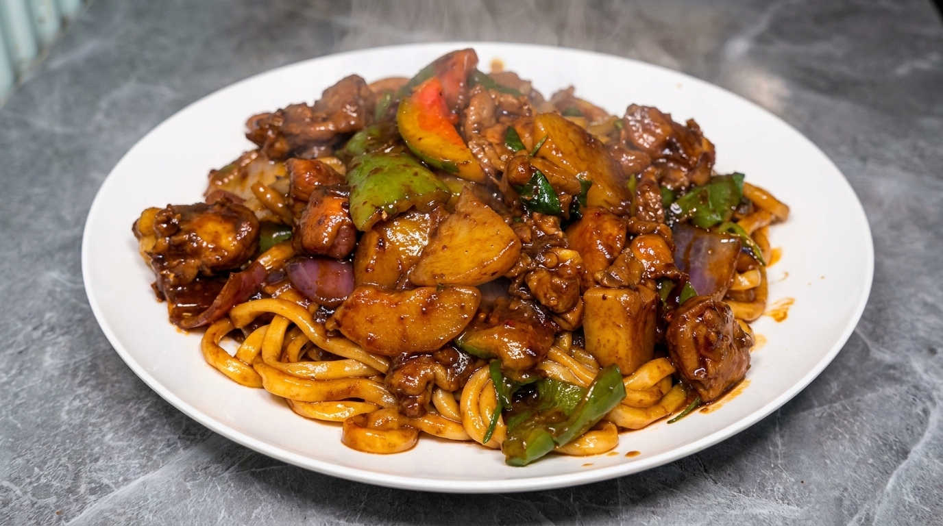 Würzige Hähnchen-Nudeln nach Sichuan-Art