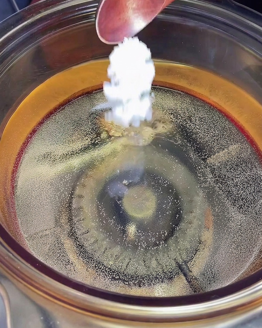 Nudeln werden in einen Topf mit kochendem Salzwasser gegeben.