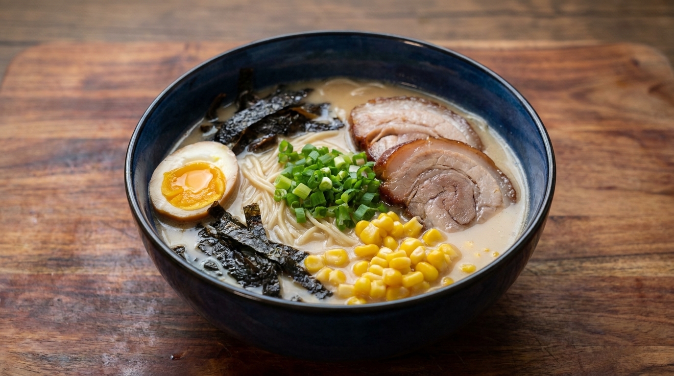 Authentische Tonkotsu Ramen mit hausgemachtem Chashu