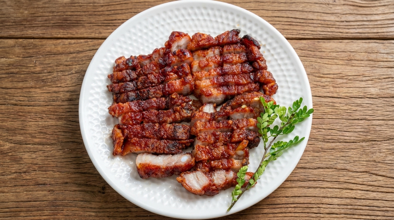 Knuspriger Schweinebauch mit fermentiertem Tofu