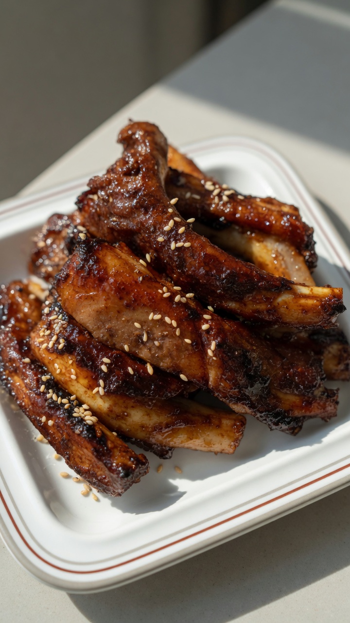 Koreanische Schweinerippchen mit Soja-Glasur
