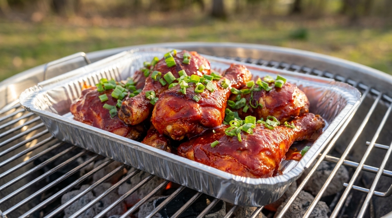 Gegrilltes koreanisches Chili-Hähnchen mit Gemüse