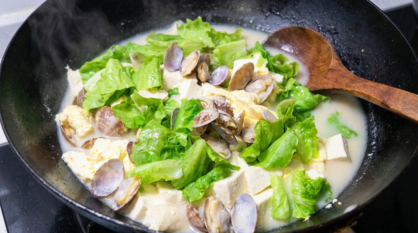 Qingdao-Style Muschel-Tofu-Eintopf