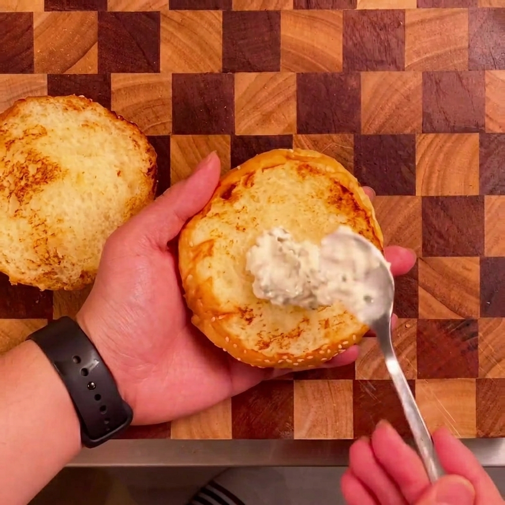 Sojasauce wird in einen Topf zu den Zwiebeln und dem Knoblauch gegossen und beginnt zu köcheln.