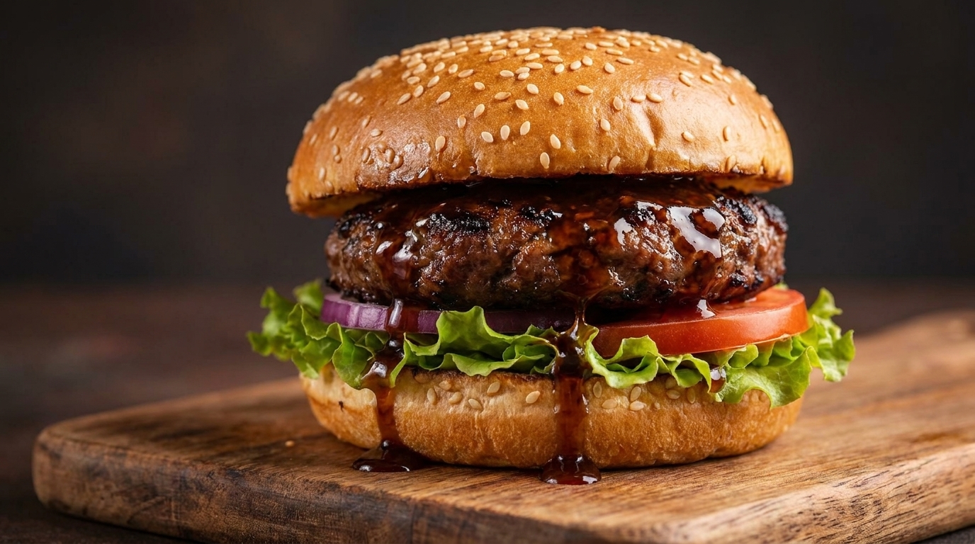 Hausgemachter Teriyaki-Burger