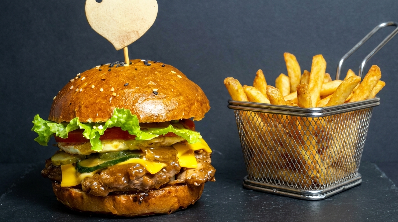 Gourmet-Teriyaki-Hähnchen-Burger