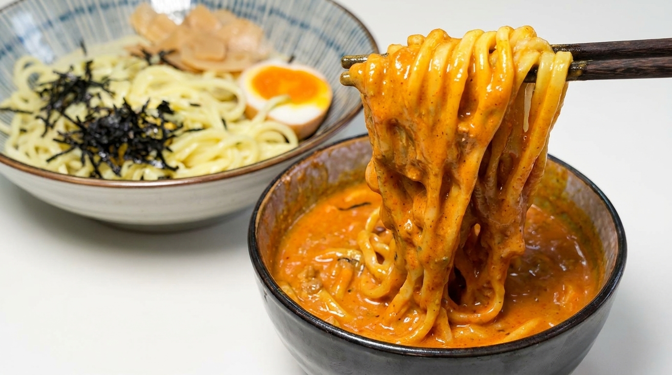 Cremige Curry-Shacha-Dippnudeln