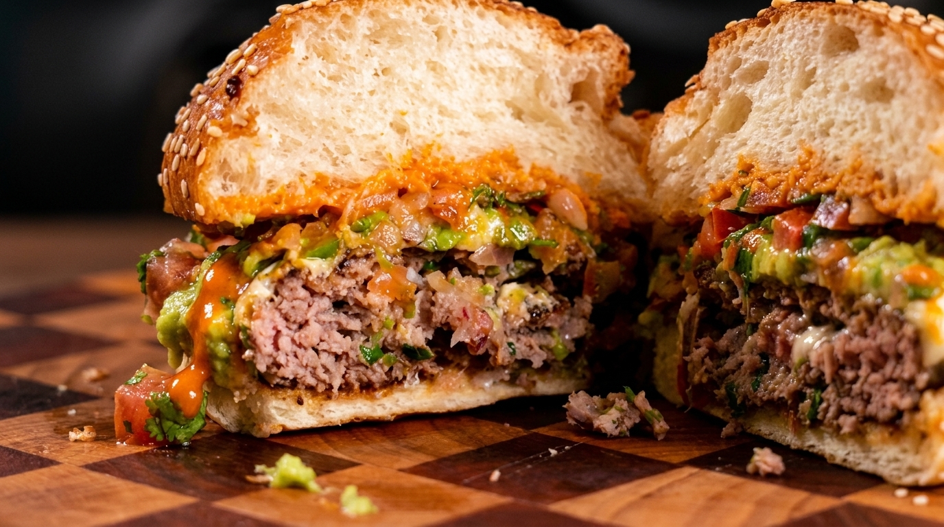 Mexikanischer Rind- und Schweinefleisch-Burger