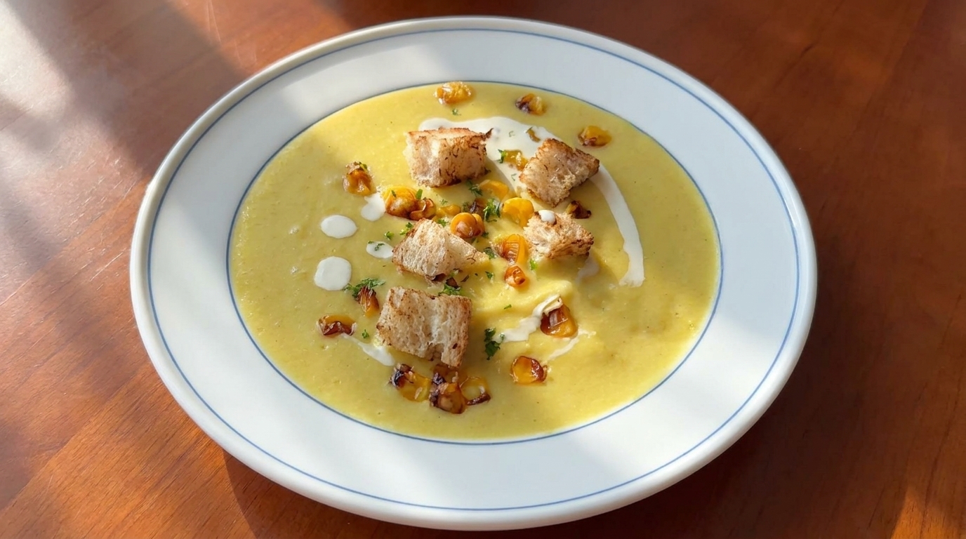 Cremige Mais-Suppe aus dem Ofen