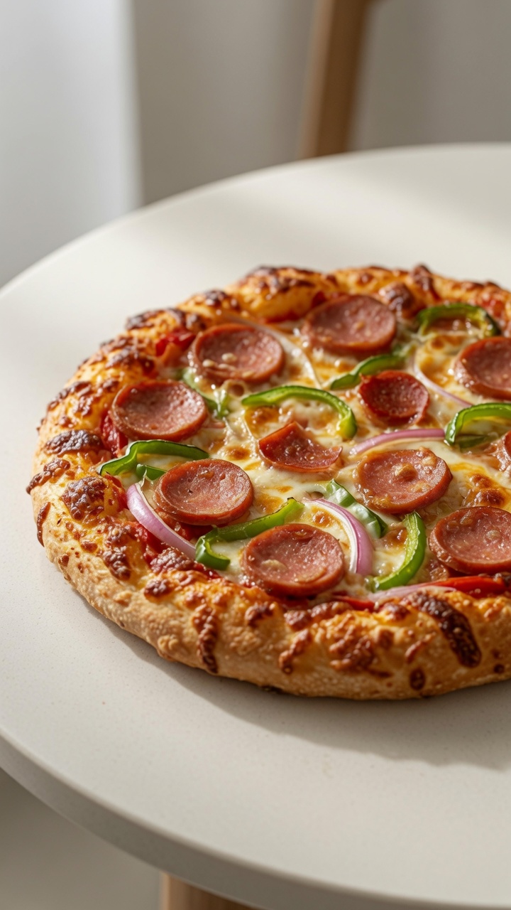 Hausgemachte Tomaten-Schinken-Pizza