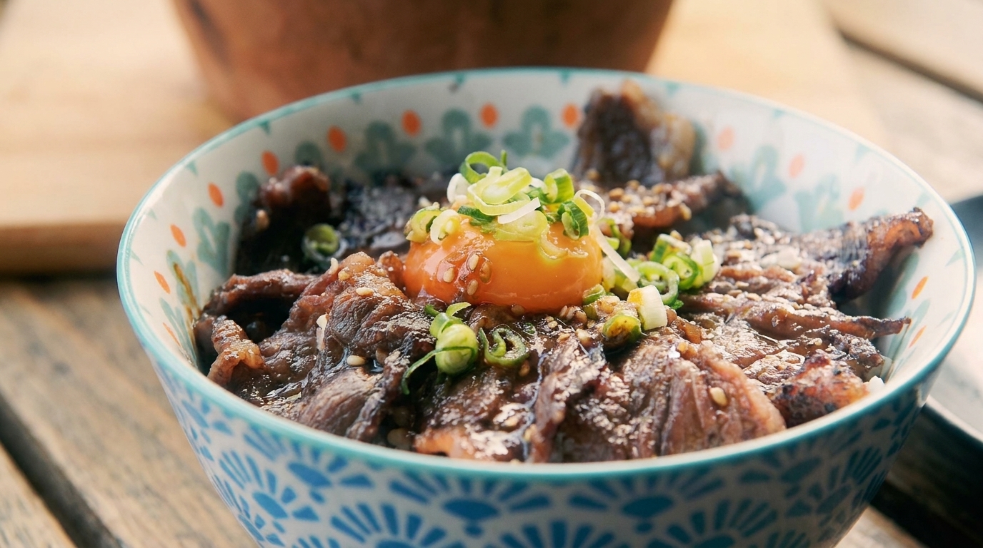Japanische Yakiniku-Reisschale (Yakiniku Don)