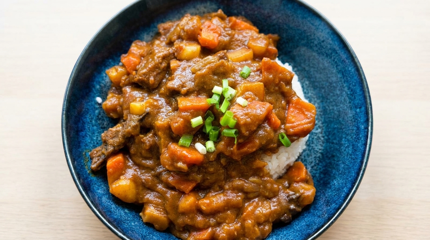 Herzhaftes Japanisches Rindfleisch-Curry