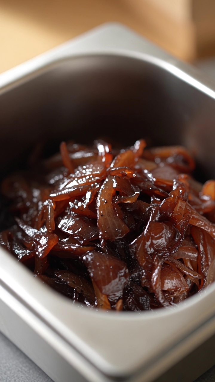Karamellisierte Zwiebeln mit Rotwein