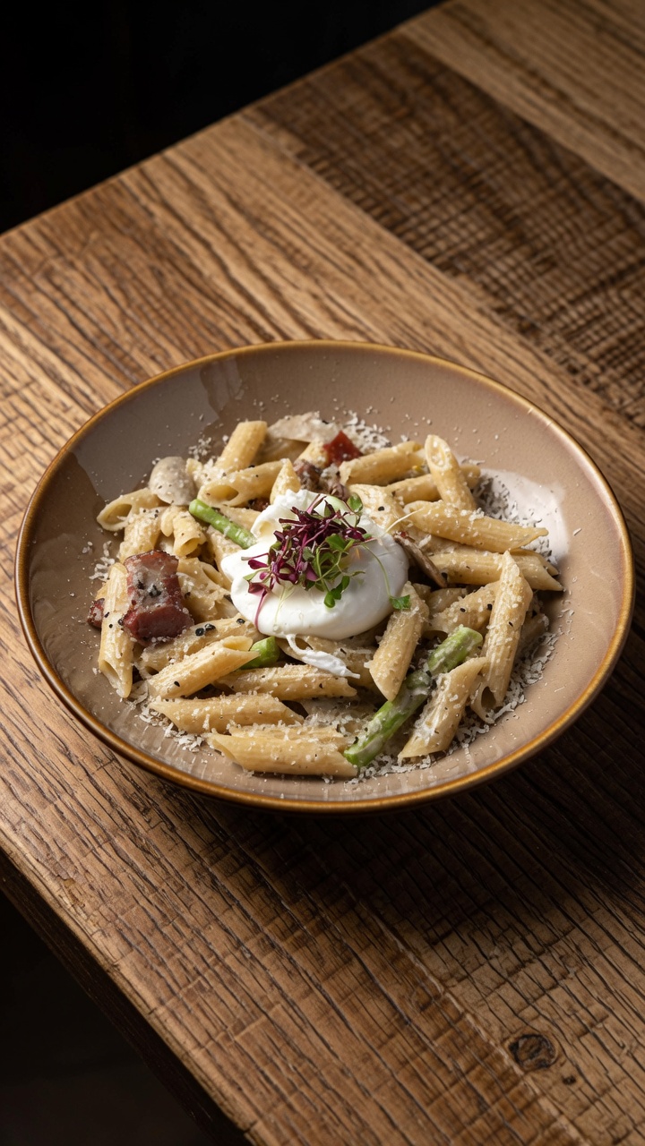 Trüffel-Speck-Sahne-Penne