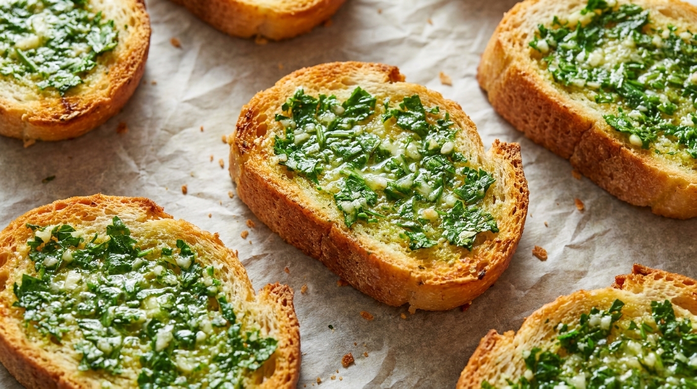 Frisches Petersilien-Knoblauch-Baguette