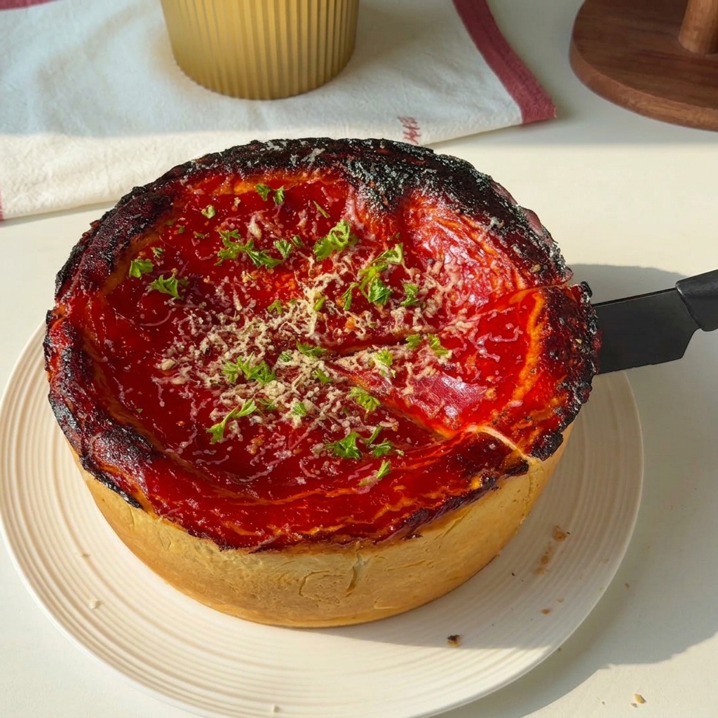 Paprika- und Champignonscheiben werden auf die Pizza gegeben.