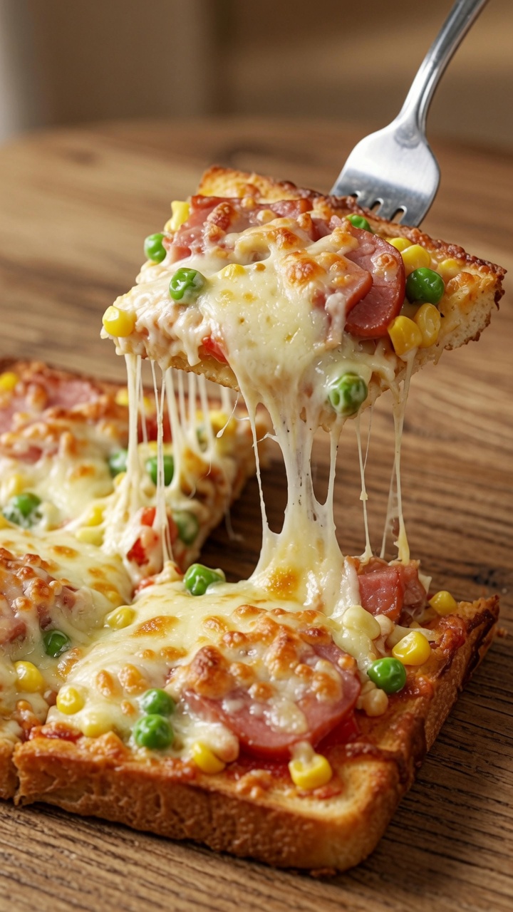 Pizza-Toast aus der Heißluftfritteuse