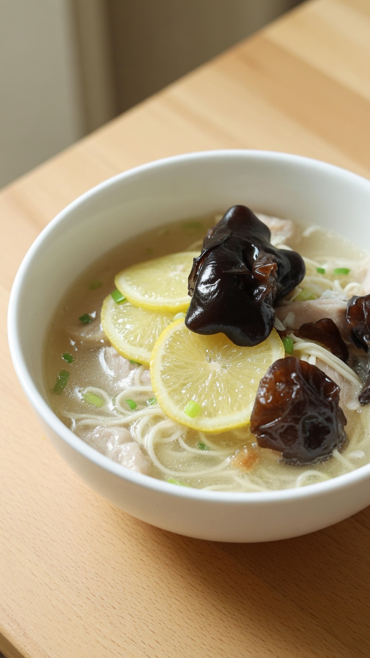 Erfrischende Zitronen-Nudelsuppe für den Sommer