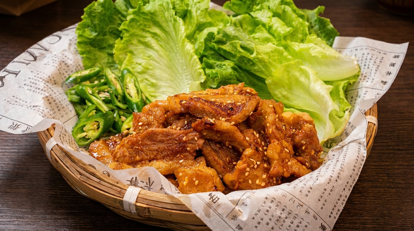 Würziger koreanischer Schweinebauch (Samgyeopsal)