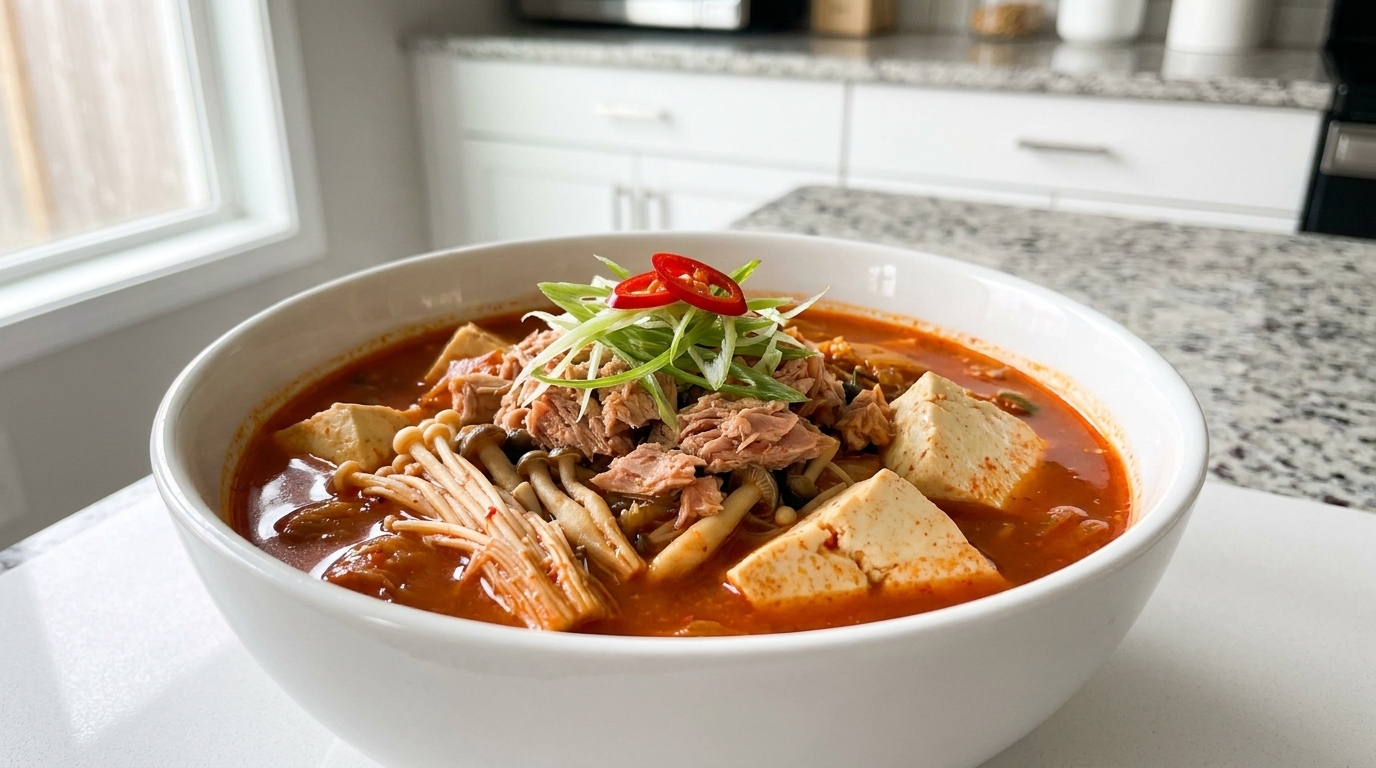 Klassischer Thunfisch-Kimchi-Eintopf (Chamchi Kimchi Jjigae)
