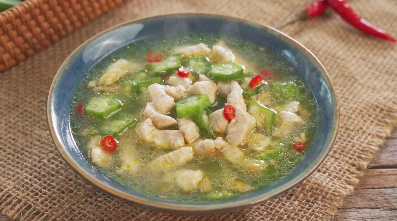 Herzhafte Okra-Hähnchen-Suppe