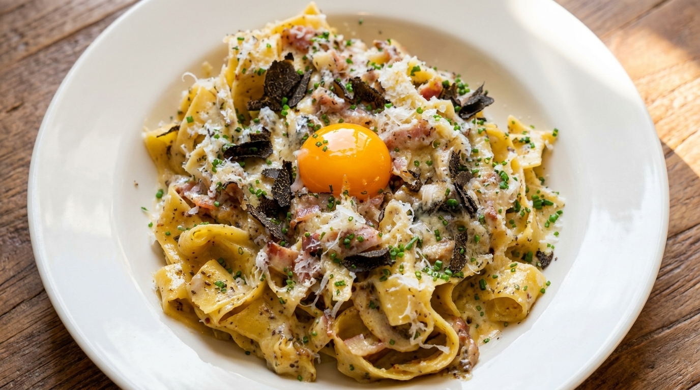 Schwarze Trüffel Carbonara