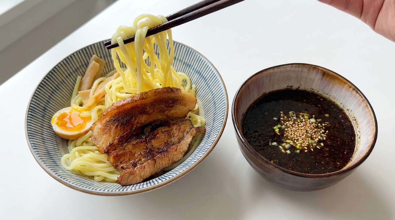 Japanisches Black Garlic Oil Tsukemen