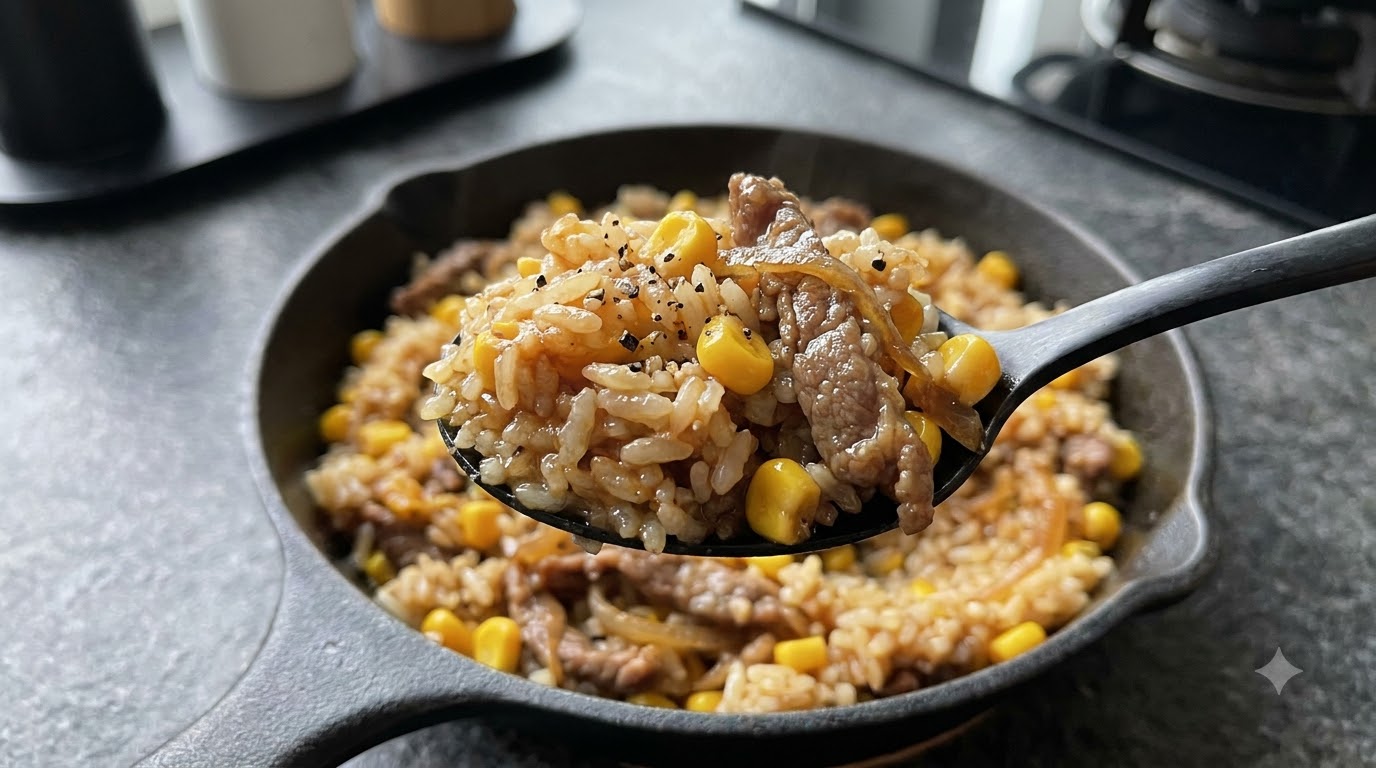 10-Minuten One-Pot Butter Rindfleisch Reis