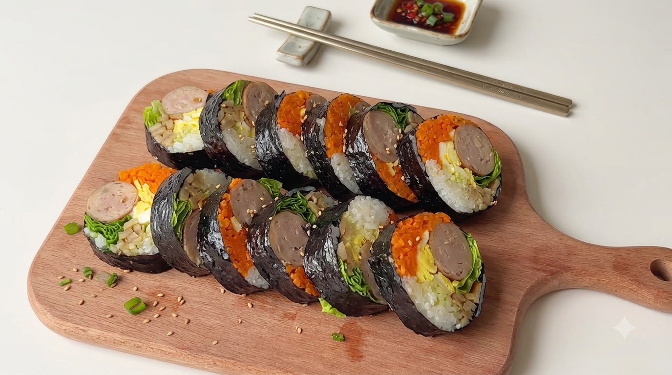 Kalorienarmes Würstchen-Kimbap